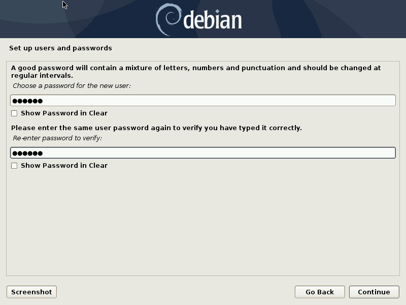 debian set user password