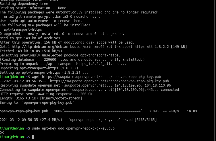 Linux install and run OpenVPN client