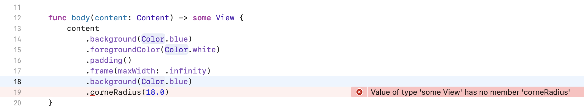 xcode mistake code
